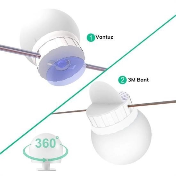 Biyomak®  Nostalji Hollywood Tarzı 10lu Makyaj Masası Aynası Beyaz Led Işıklı Lamba USB