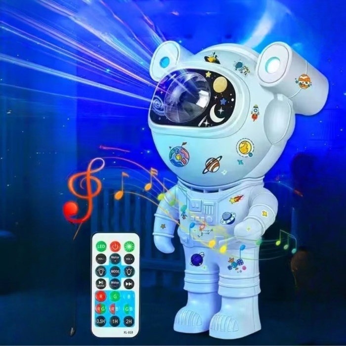 Biyomak®  Stickerlı ,Kumandalı ASTRONOT Model Gece Lambası