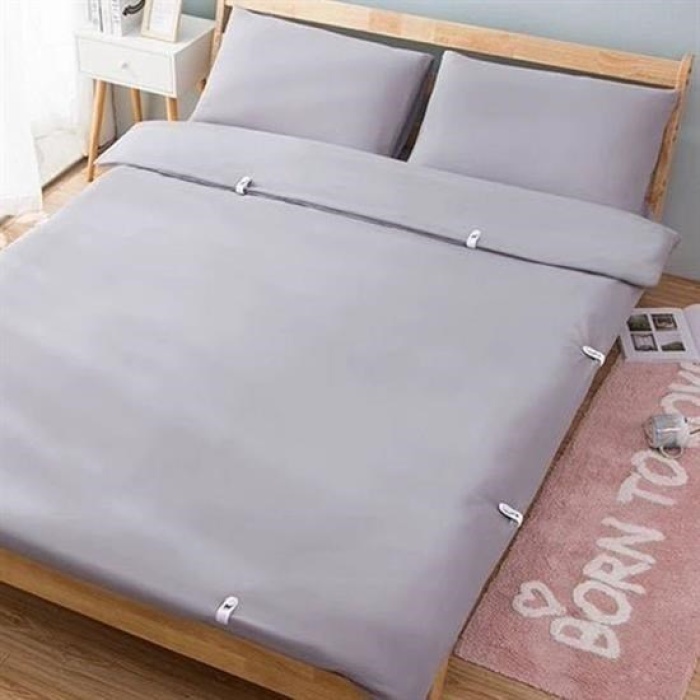 Biyomak®  4 Adet İğnesiz Yorgan Çarşaf Ve Perde Tutucu Sabitleyici Kaydırmaz Örtü Düzenleyici Klips