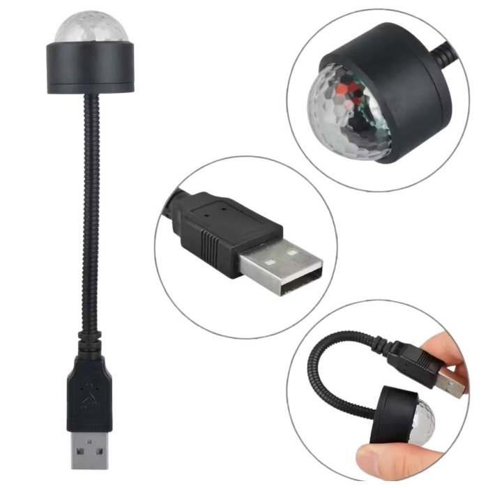 ®  USB Sese Duyarlı 8 Farklı Mod Işıklı LED Atmosfer Işığı – Ambiyans Aydınlatması