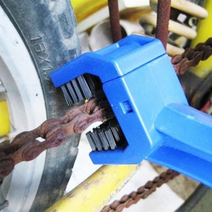 ®  Bisiklet Zincir Dişlisi Koruyucu Pas Sökücü Temizleme Fırçası Aparatı Bakım Seti 4 Parça