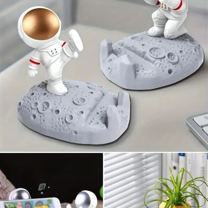 Biyomak®  Mini Astronot Model Telefon ve Tablet Tutucu Standı