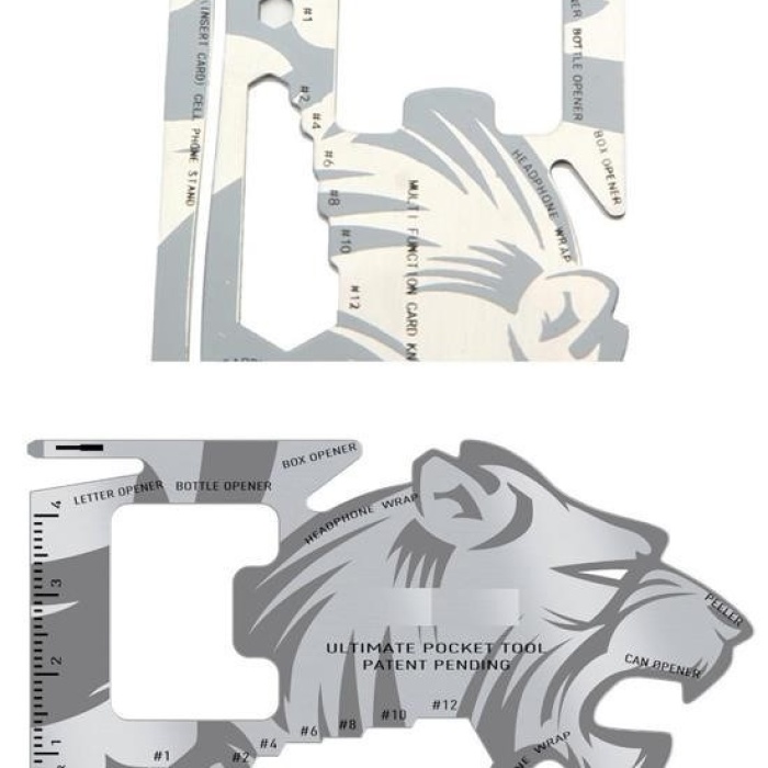 ®  18 Fonksiyonlu Cüzdan İçi Aslan Tasarımlı Kart Acil Durum Kiti