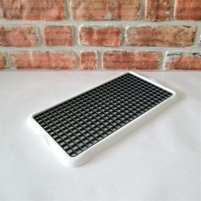 ® Pratik Lavabo Tezgah Üstü Bulaşık Kurutmalığı Süzmatik 22x40 cm