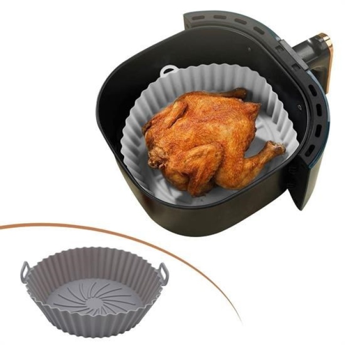 Biyomak® Renkli Isıya Dayanıklı Yıkanılabilir Silikon Fırın Ve Airfryer Yuvarlak Pişirme Matı 20 Cm