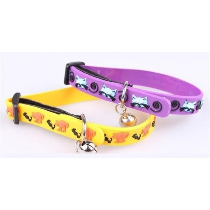 ® Çıngıraklı Zilli Sevimli Renkli Slikon Kedi Köpek Boyun Tasması