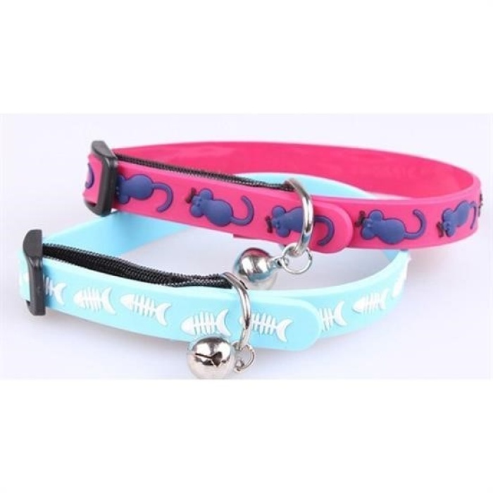 ® Çıngıraklı Zilli Sevimli Renkli Slikon Kedi Köpek Boyun Tasması