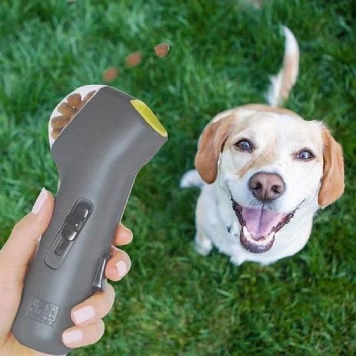 ® Kedi ve Köpekler İçin Hazneli Mama Fırlatma Oyuncağı Yem Atıcı Aparat