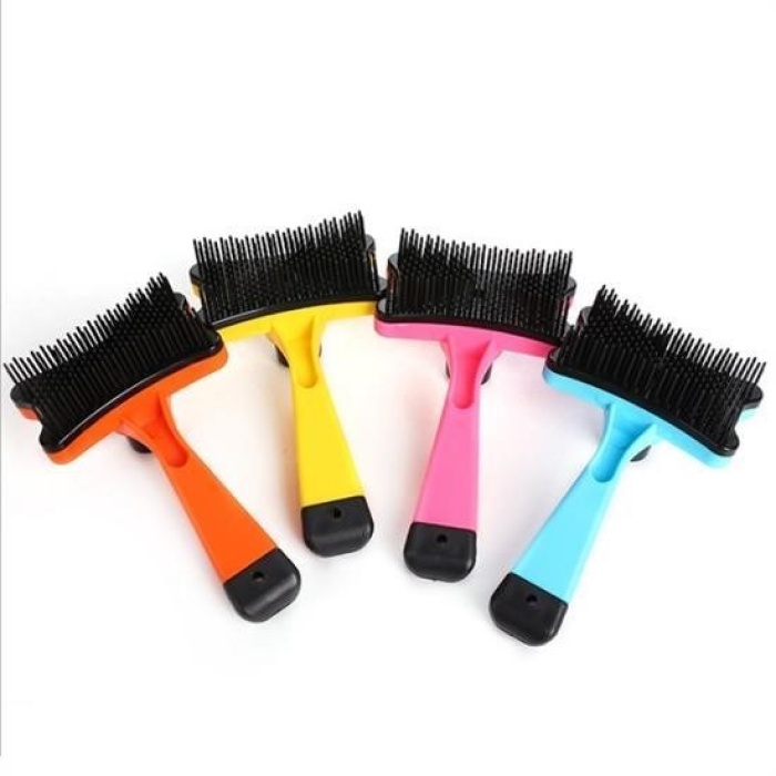 ® Evcil Hayvan Kedi Köpek Tüy Toplayıcı Otomatik Tuşlu Pet Tarak