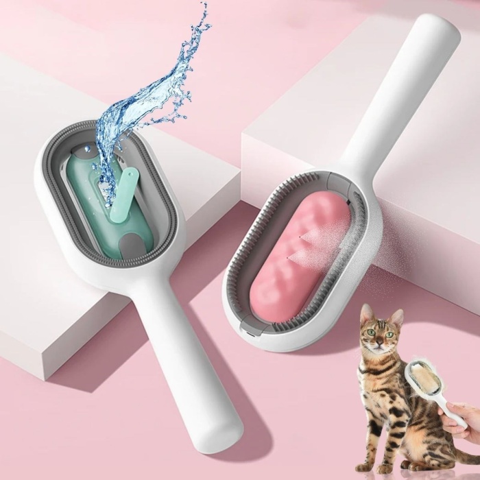 ® Su Hazneli Kedi ve Köpek Tüyü Toplamama Fırçası Su Hazneli Pet Tarağı
