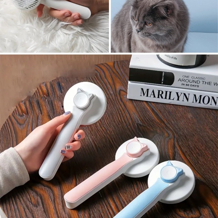 ® Basmalı Kedi Köpek Tüy Toparlayıcı Masaj Etkili Pet Fırçası