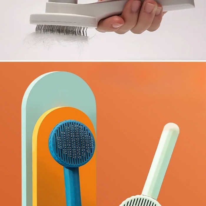 ® Basmalı Kedi Köpek Tüy Toparlayıcı Masaj Etkili Pet Fırçası