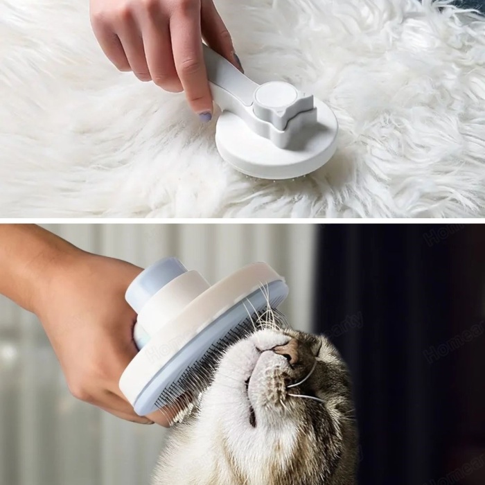 ® Basmalı Kedi Köpek Tüy Toparlayıcı Masaj Etkili Pet Fırçası