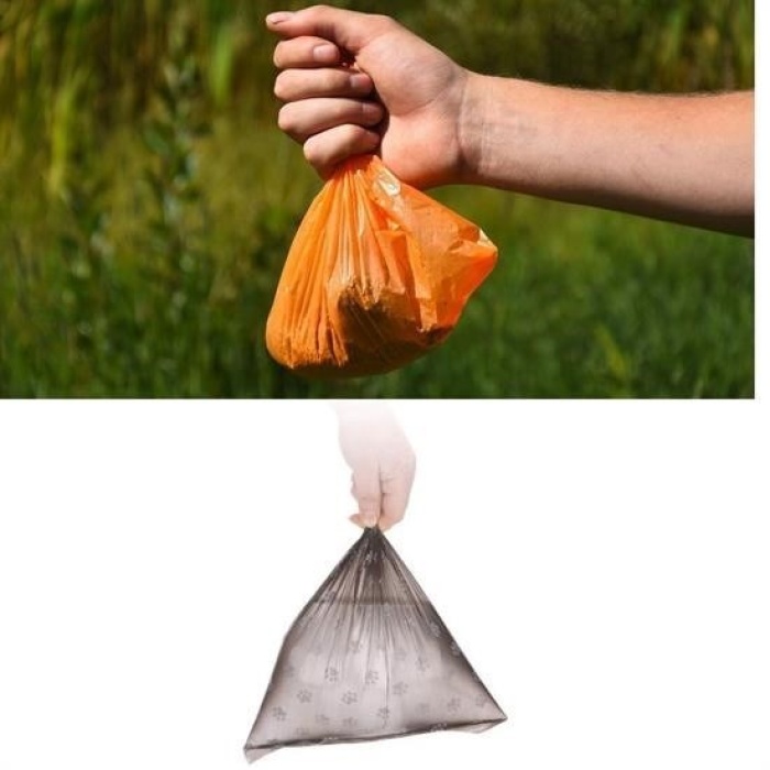 ® 4lü Evcil Hayvanlar Için Pati Desenli Kedi Köpek Kaka Poşeti Torbası