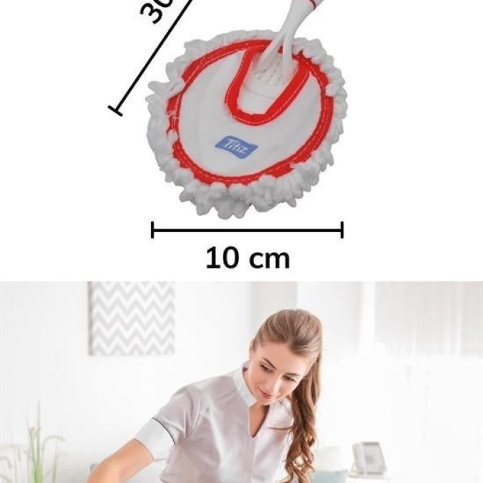 Biyomak® Mikrofiber Duster Toz Leke Kir Alıcı Temizleyici Tutacaklı Temizlik Bezi Aparatı Malzemesi