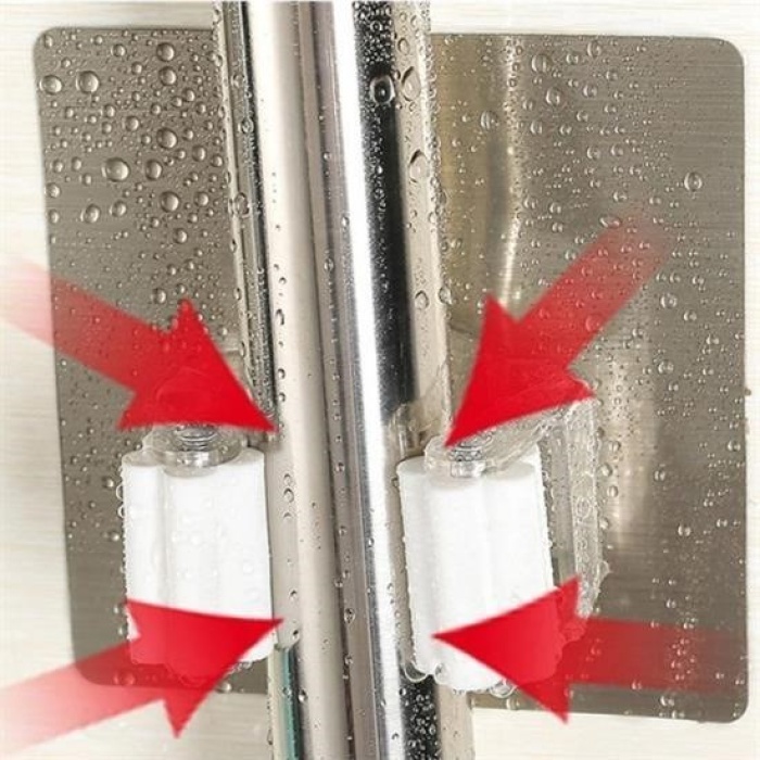 ® Pratik Organizer 4lü Yapışkanlı Fırça Paspas Mop Fırça Sabitleyici Ergonomik Alet Aparatı