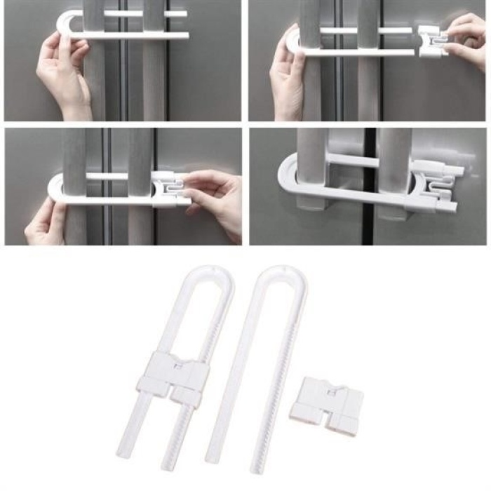 Biyomak® Bebek Çocuk Çekmece ve Dolap Koruma Raylı Güvenlik Sistemi Emniyet Kilidi