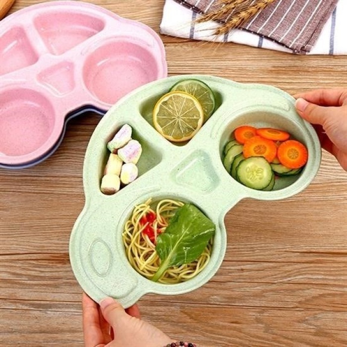 ® Bebekler İçin Araba Şeklinde Sevimli Mama Tabağı Çocuk Tabldot