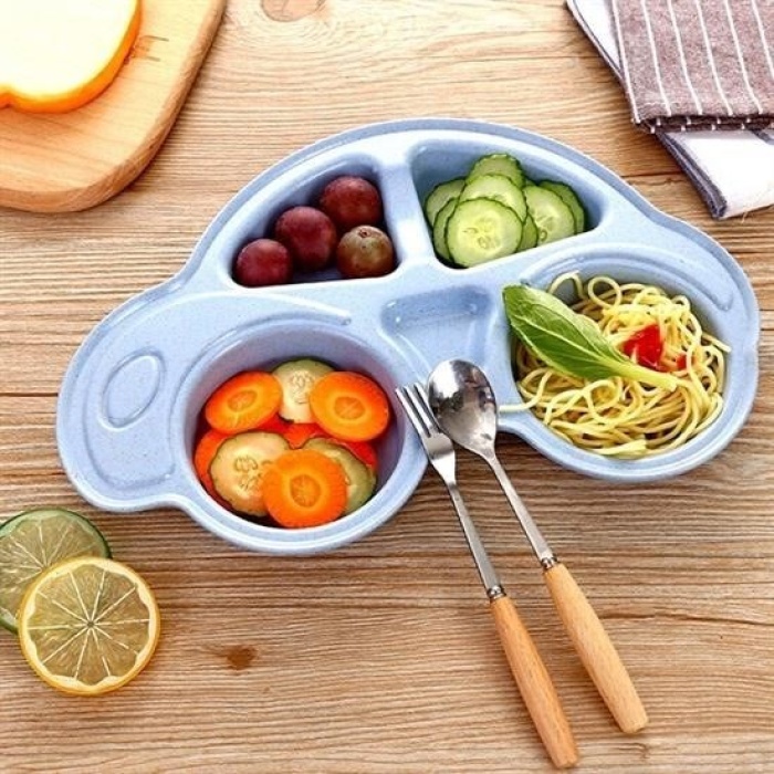 ® Bebekler İçin Araba Şeklinde Sevimli Mama Tabağı Çocuk Tabldot