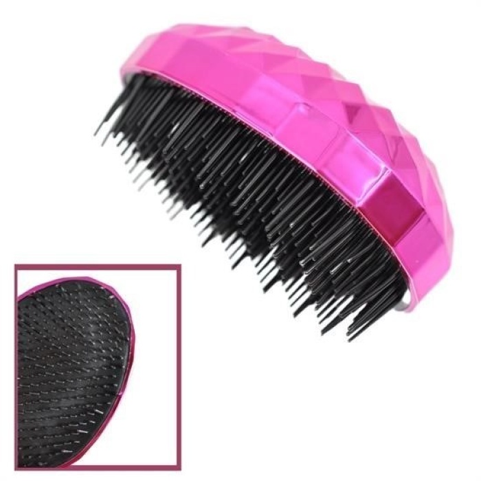 ® Neon Pembe Düzleştirici Tarak Geniş AralıklıHer Saç Tipine Uygun Fırçalı Saç Düzleştirici