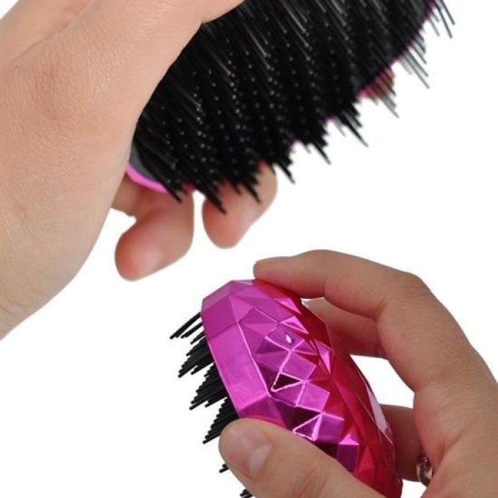 ® Neon Pembe Düzleştirici Tarak Geniş AralıklıHer Saç Tipine Uygun Fırçalı Saç Düzleştirici