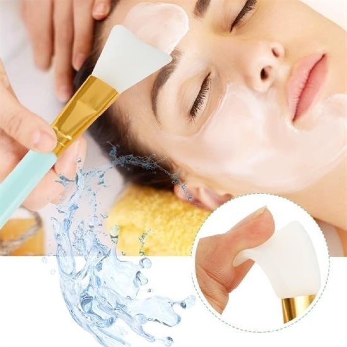 Biyomak® 2li Silikon Temizlemesi Kolay Kullanılabilen Yüz Cilt Bakımı Maske Ve Krem Spatulası