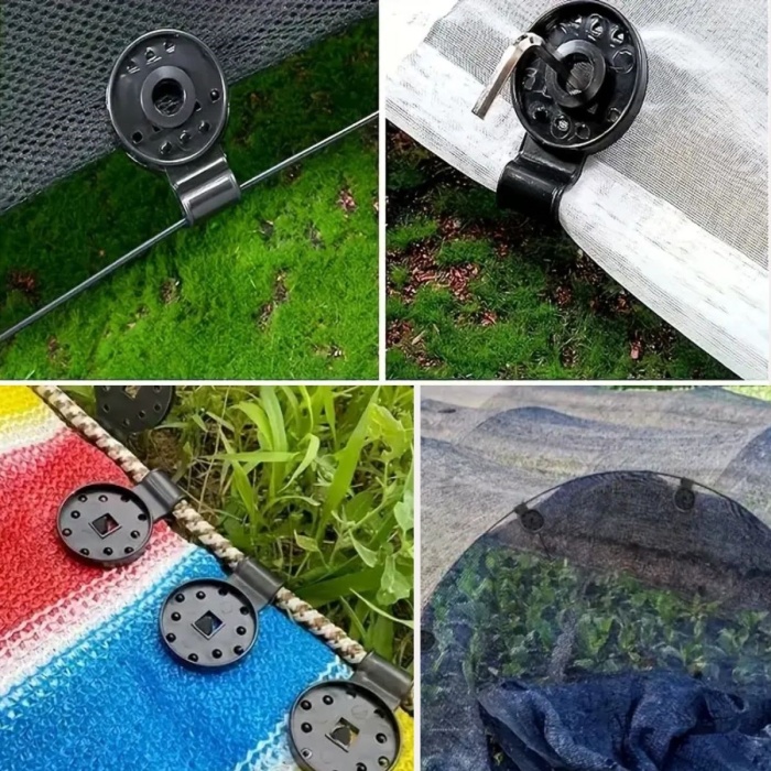 ® 10 Adet Güneşlik Filesi Sabitleme Klipsleri, Gölgelik Bezi ve Brandalar İçin Dayanıklı Plastik Kelepçe Kancaları