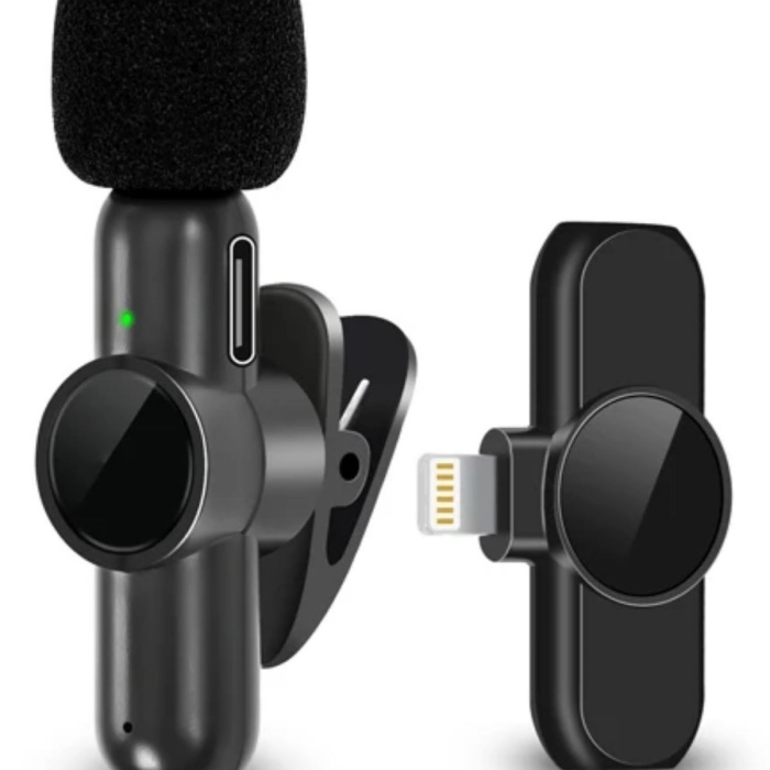 Biyomak® Type C Uyumlu İphone Dönüştürücülü Kablosuz Yaka Mikrofonu Android ve İphone Uyumlu Mini Mikrofon