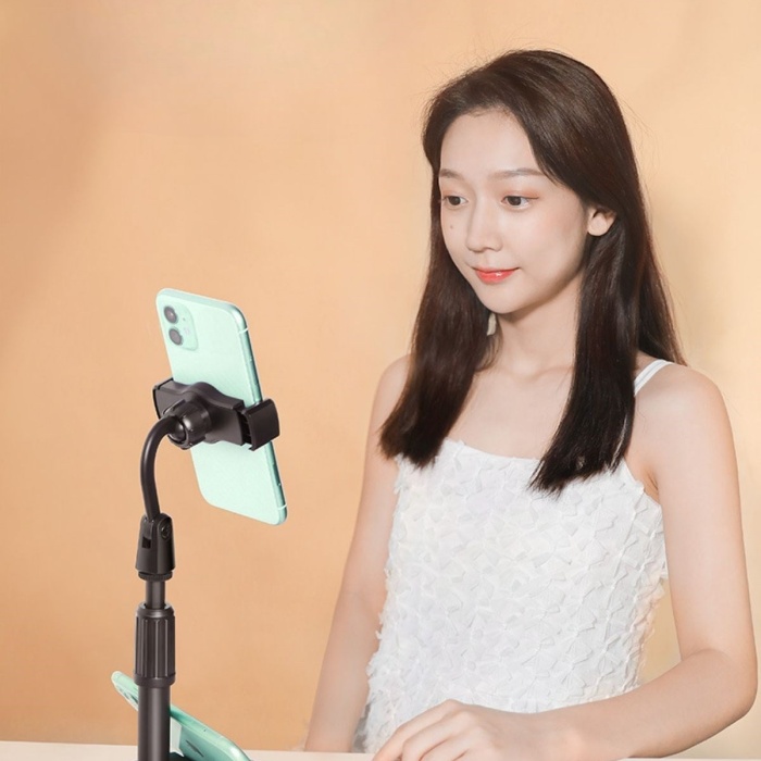 Biyomak® Masa Üstü Tablet ve Telefon Tutucu Plastik Aparat Siyah Telefon Standı