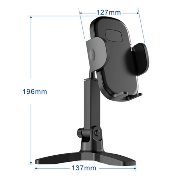 Biyomak® Masaüstü Telefon Standı 360 Derece Dönebilen Başlıklı Ayaklı Telefon Tripodu