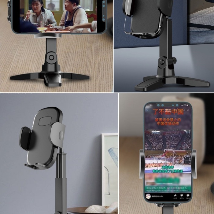 Biyomak® Masaüstü Telefon Standı 360 Derece Dönebilen Başlıklı Ayaklı Telefon Tripodu
