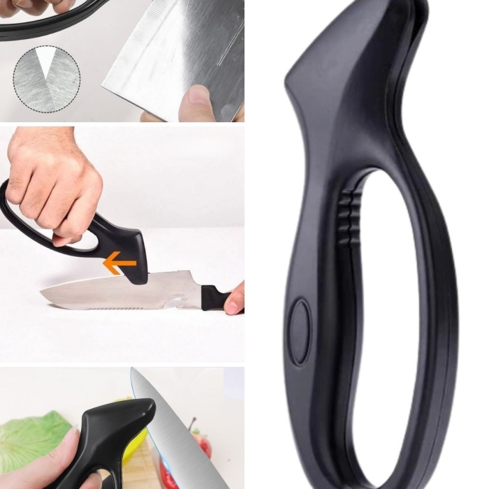 ® Kolay Tutuş Saplı Paslanmaz Çelik Manuel Bıçak Bileme Aleti