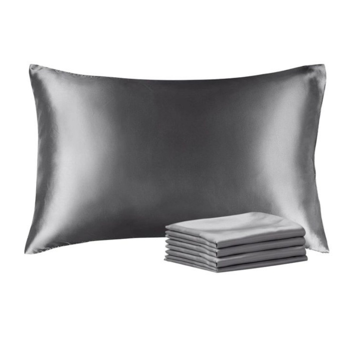 Biyomak® Antibakteriyel Terletmeyen İpek Saten Yastık Kılıfı 2li 50x70 Gri