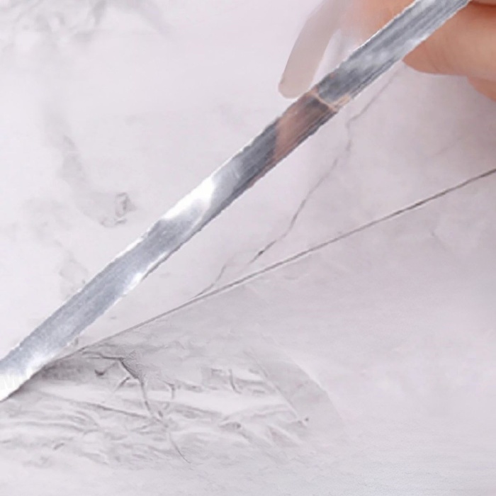 Biyomak®  0.5 cm Kalınlık Gümüş Renk Fayans Arası Dekoratif Şerit Bandı – 50 Metre Uzunluk, Banyo ve Derz Arası Suya Dayanıklı Estetik Dekorasyon Bandı