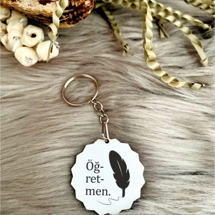 Biyomak® Öğretmenler Gününe Özel Baskılı Anahtarlık - Öğretmen