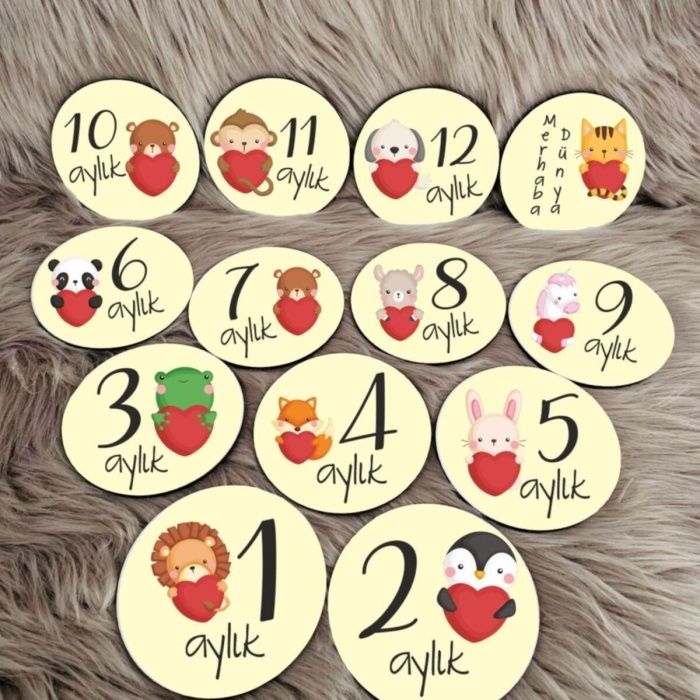 Biyomak® Sevimli Hayvan Bebek Kartları