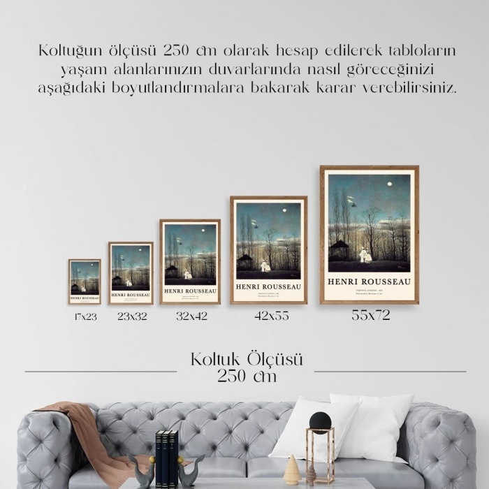 Biyomak® Henri Rousseau Ahşap Çerçeveli Tablo