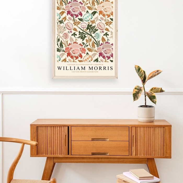 Biyomak® William Morris Ahşap Çerçeveli Tablo