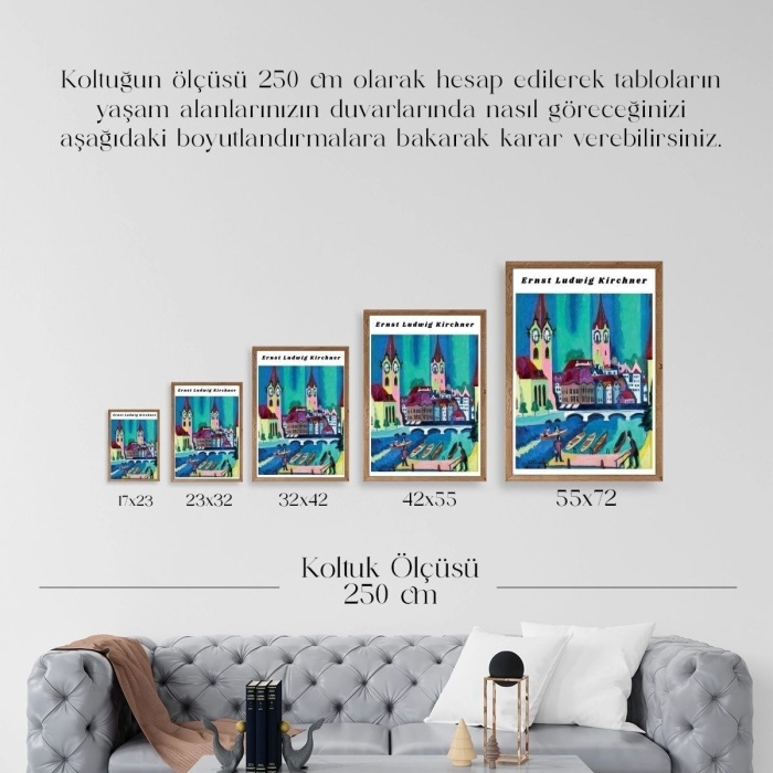 Biyomak® Ernst Ludwig Kirchner Ahşap Çerçeveli Tablo