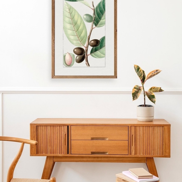 Biyomak® Zeytin Dalı Ahşap Çerçeveli Tablo