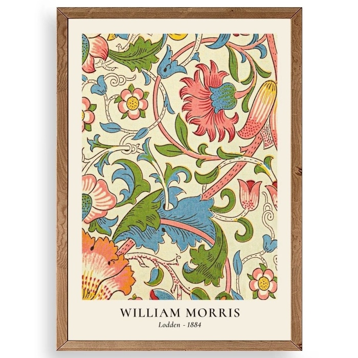Biyomak® William Morris Ahşap Çerçeveli Tablo