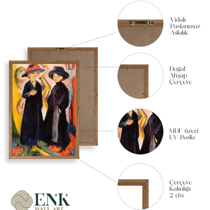 Biyomak® Ernst Ludwig Ahşap Çerçeveli Tablo