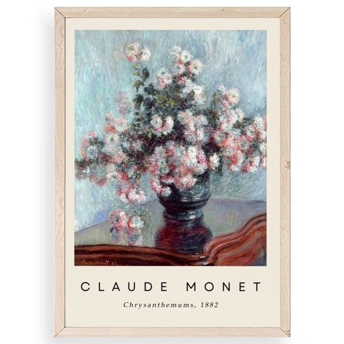 Biyomak® Claude Monet Ahşap Çerçeveli Tablo