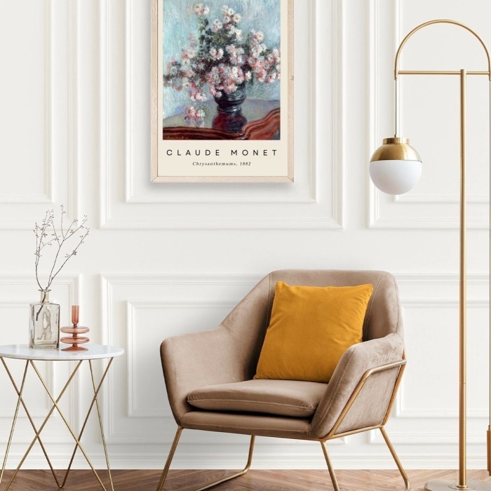 Biyomak® Claude Monet Ahşap Çerçeveli Tablo