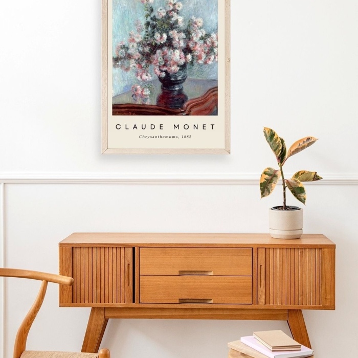 Biyomak® Claude Monet Ahşap Çerçeveli Tablo