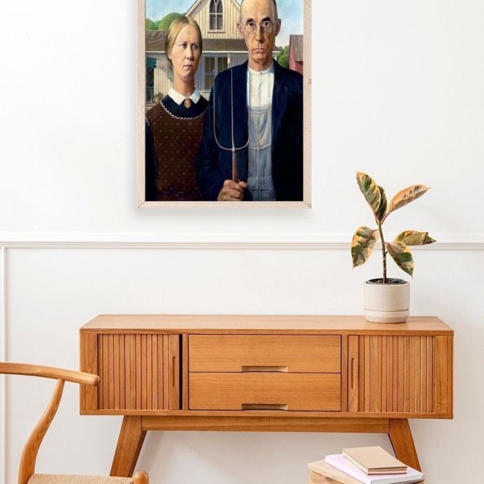 Biyomak® Lotus Water Lily Ahşap Çerçeveli Tablo