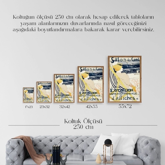 Biyomak® Henri Toulouse-Lautrec Ahşap Çerçeveli Tablo