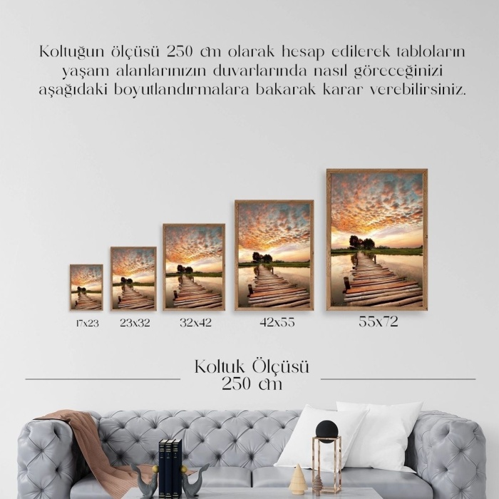 Biyomak® Manzara Doğa Ahşap Çerçeveli Tablo