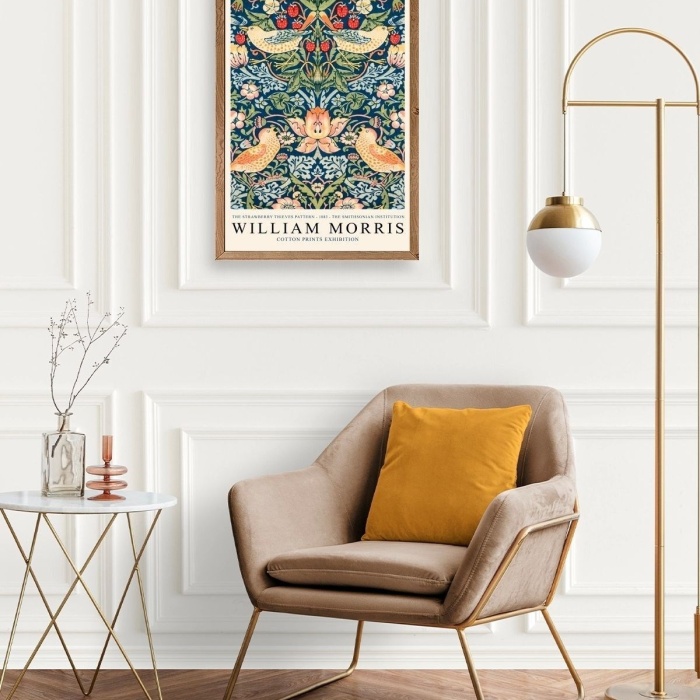 Biyomak® William Morris Ahşap Çerçeveli Tablo