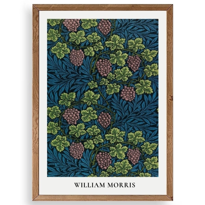 Biyomak® William Morris Ahşap Çerçeveli Tablo